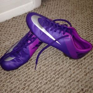 Purple Nike Cleats