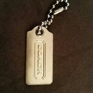 Gold coach tag keychain