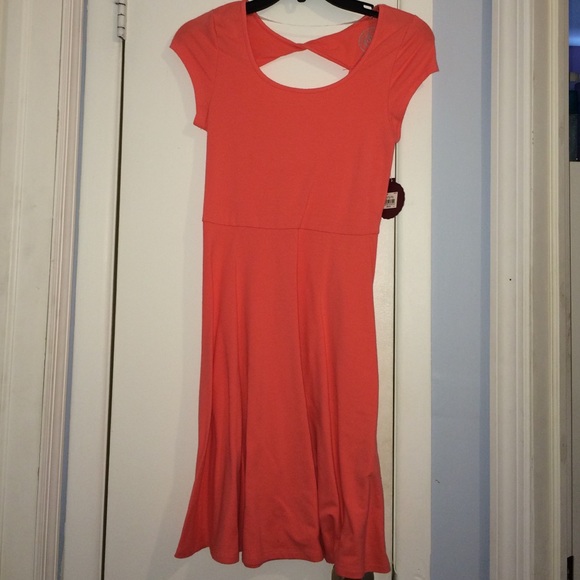 Peachy pink skater dress