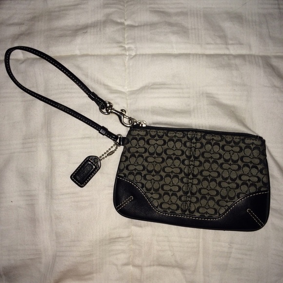 black coach wristlet