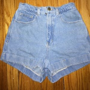 American Apparel high waist denim shorts
