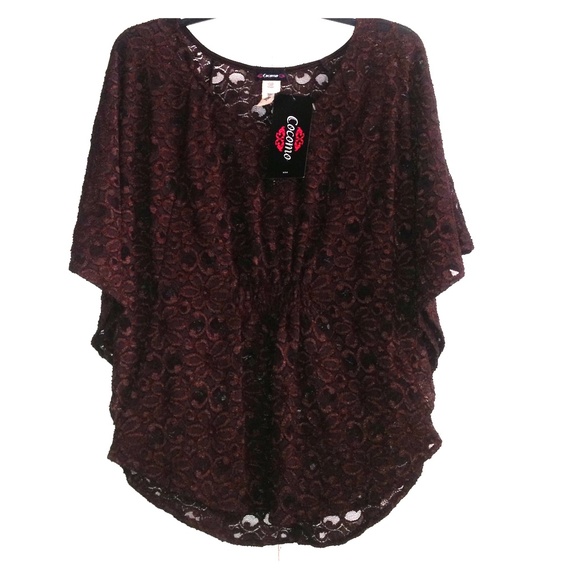 Brown lace top.