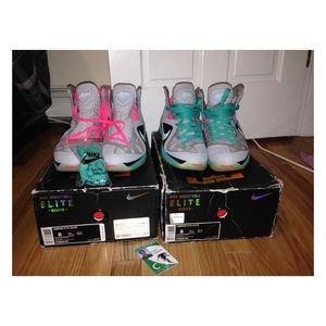 3 Pairs of South Beach LeBron 9s size 8 & 8.5