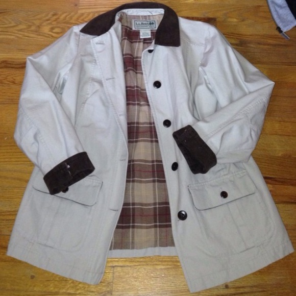 L.L. Bean khaki trench coat