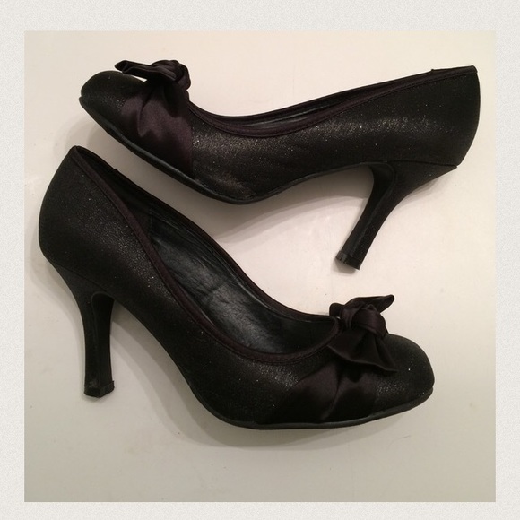 Black Sparkly Heels