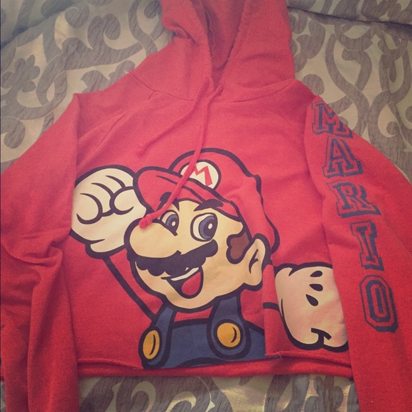 Mario cropped hoodie