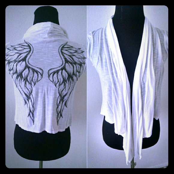 White vest with angel wings