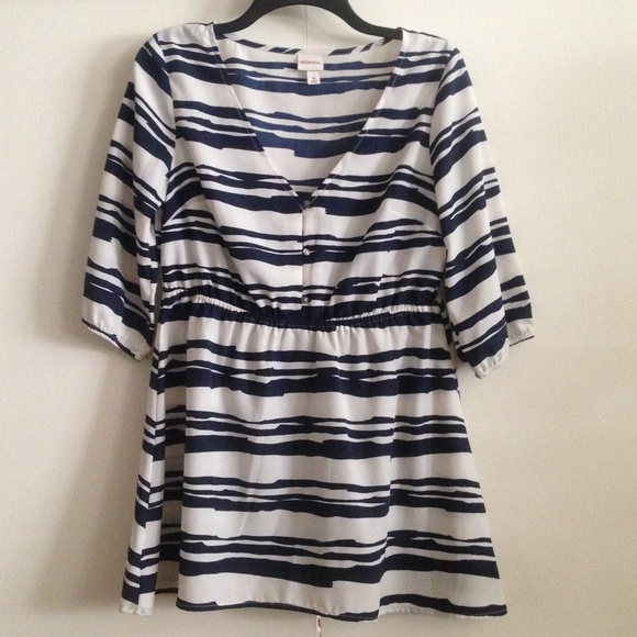 Navy/White Striped Top