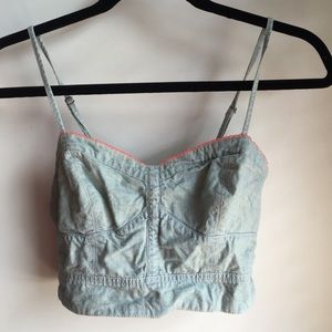 denim crop top