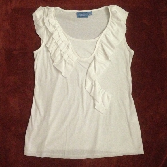 White Ruffled Top - Picture 2 of 2