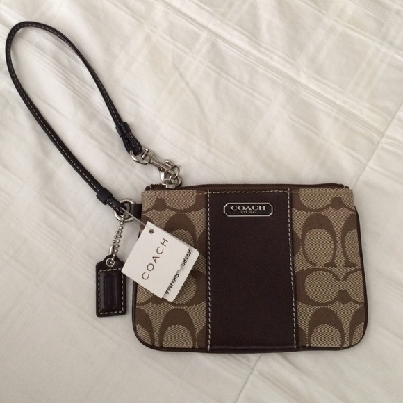 Brown Coach Wristlet