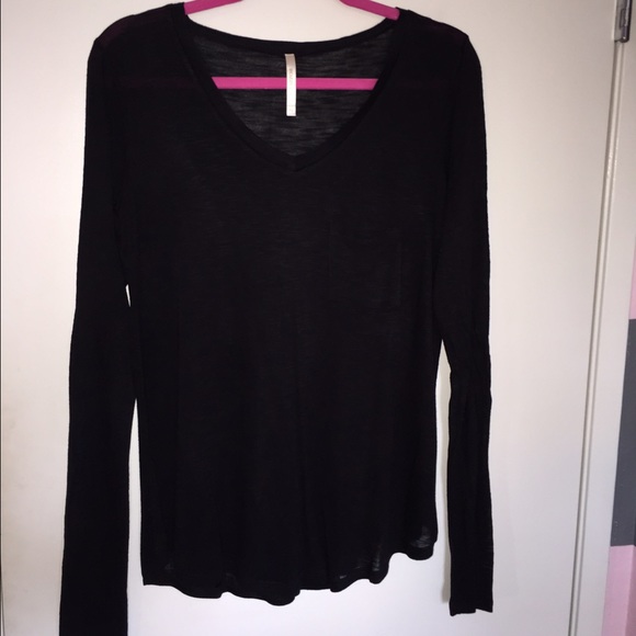 Plain black long sleeve shirt
