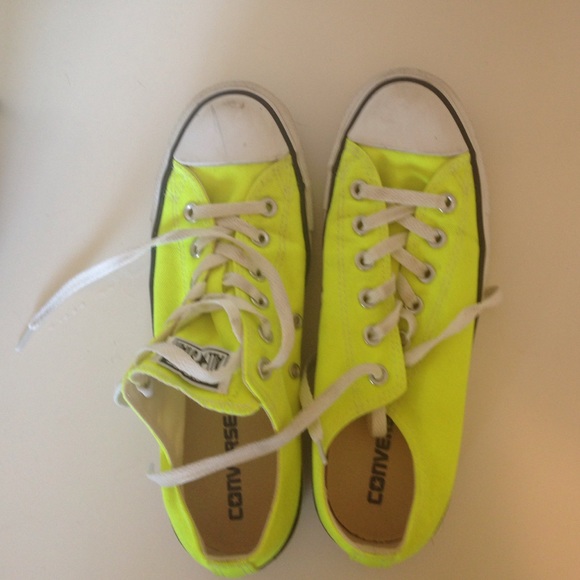 Neon yellow converse