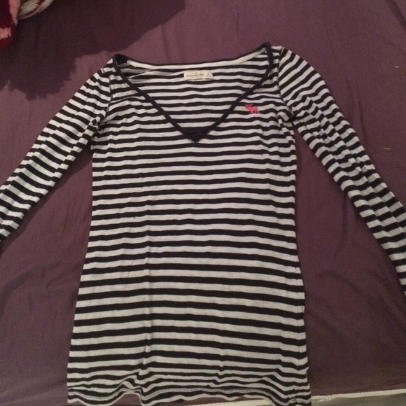 Abercrombie and Fitch Striped Long Sleeved Shirt - Picture 1 of 3