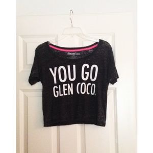 Gray Mean Girls crop top