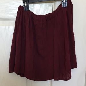Brandy Melville Burgundy Skirt