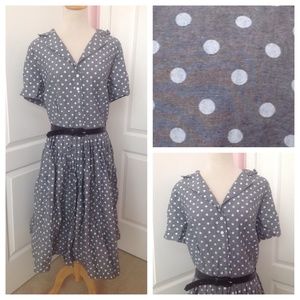Polka dot cotton shirtdress 3x ModCloth