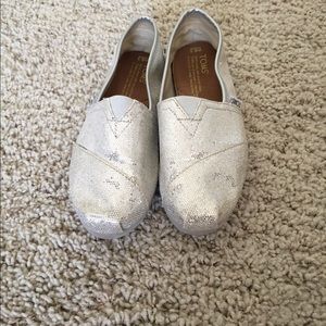 Silver Sparkly Toms
