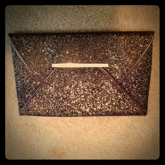 Party clutch forever 21 Coffe Gold color