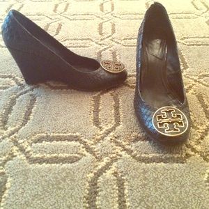 Tory Burch alligator wedge