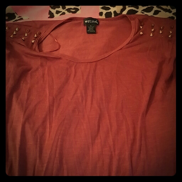 Studded shoulder shirt