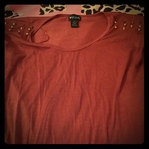 Studded shoulder shirt