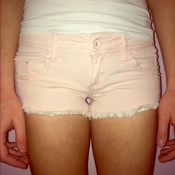 Light Pink Denim Dollhouse Shorts