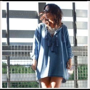 ISO H&M twill tassel tunic