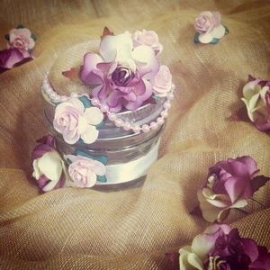 Spring inspired pin cushion jar
