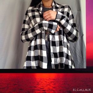 Black & White Checkered Cardigan!