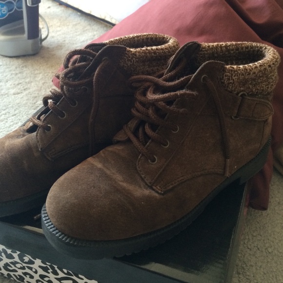 Vintage style hiking boots