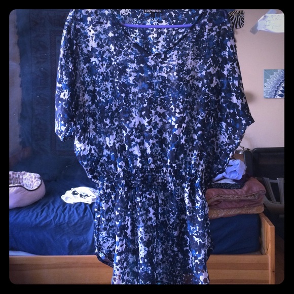 Blue chiffon dress