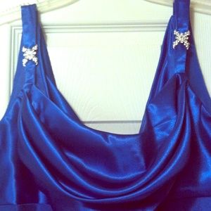 Elegant blue plus size formal