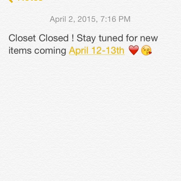 Closet closed for the week!