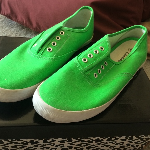 Neon green sneakers, never worn