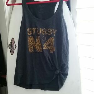 Stussy leopard amd grey tank