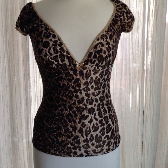 D&G underwear sheer animal print top.