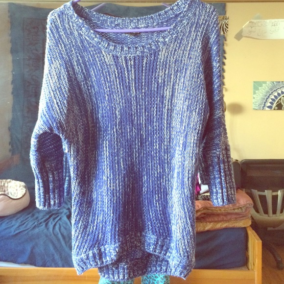 Blue and white sweater