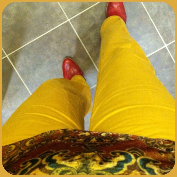 Special! TALL Autumn Gold Jewel-Tone Twill Pants
