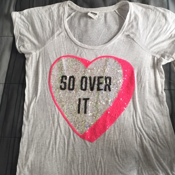 Victoria secret pink shirt I'm so over it!