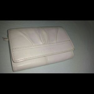 Small White COACH Wallet
