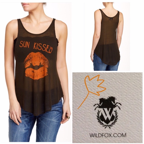 WILDFOX💋 Sun Kissed Top in Dirty Black