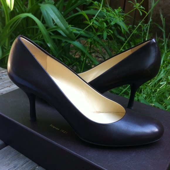 GUCCI nappa lux marrone heels
