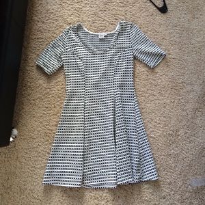 ASOS Textured Striped Skater Dress