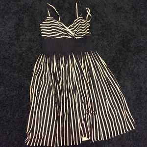 Blue and white striped sleeveless dress!