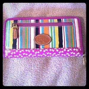 Fossil Key-per bright stripe clutch/wallet