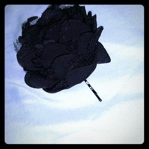 Black flower hair pin!