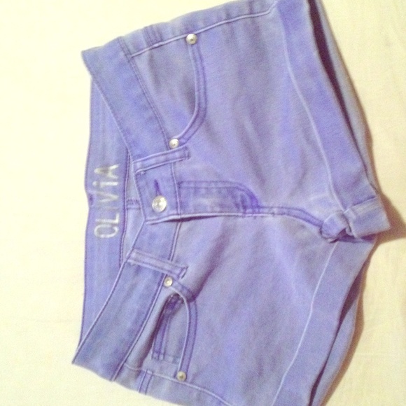 Purple denim shorts🌺