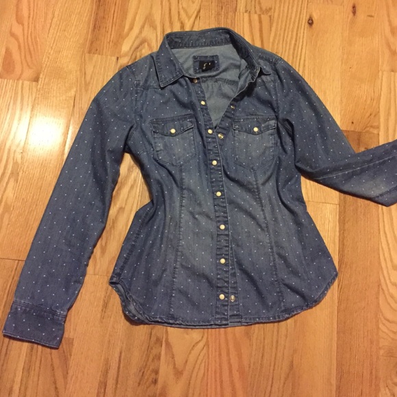 H&M polka dot Chambray