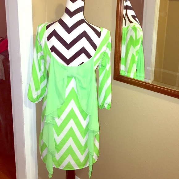 Neon Chevron Bow Dress